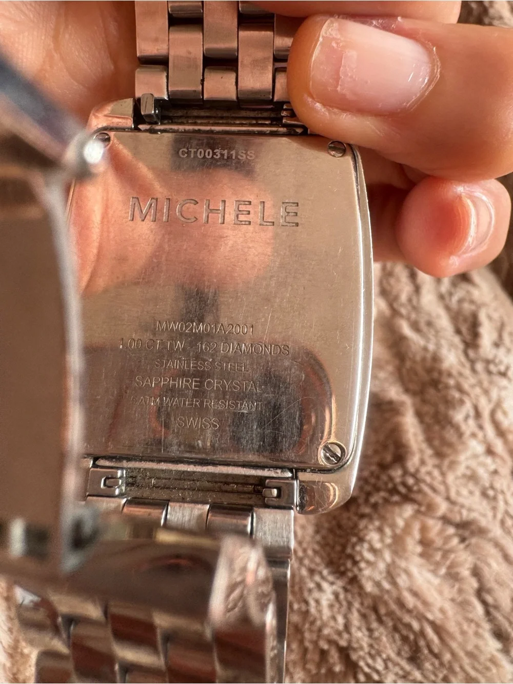 Michele Urban Diamond Swiss Watch – 1.27 CT TW Diamond Bezel – Stainless Steel - Picture 9 of 15